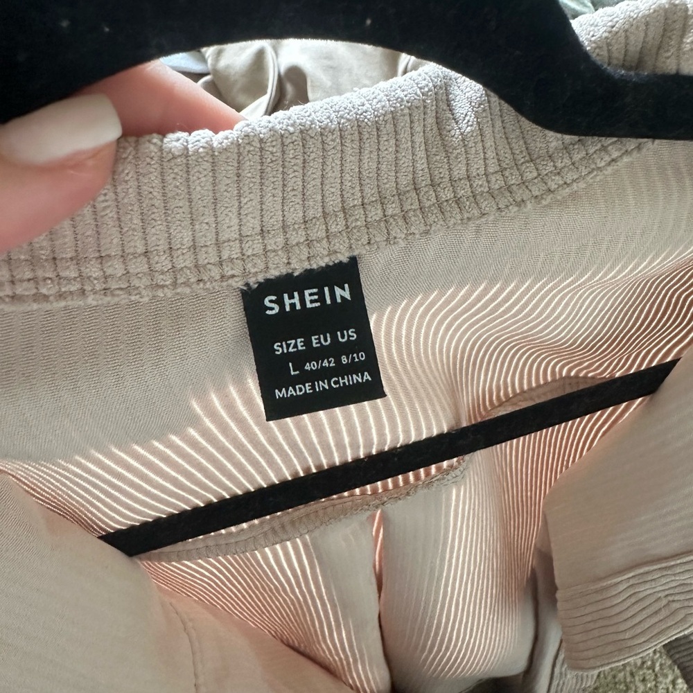 Cropped Corduroy Jacket | Neutral Taupe | Size M - Picture 5 of 5